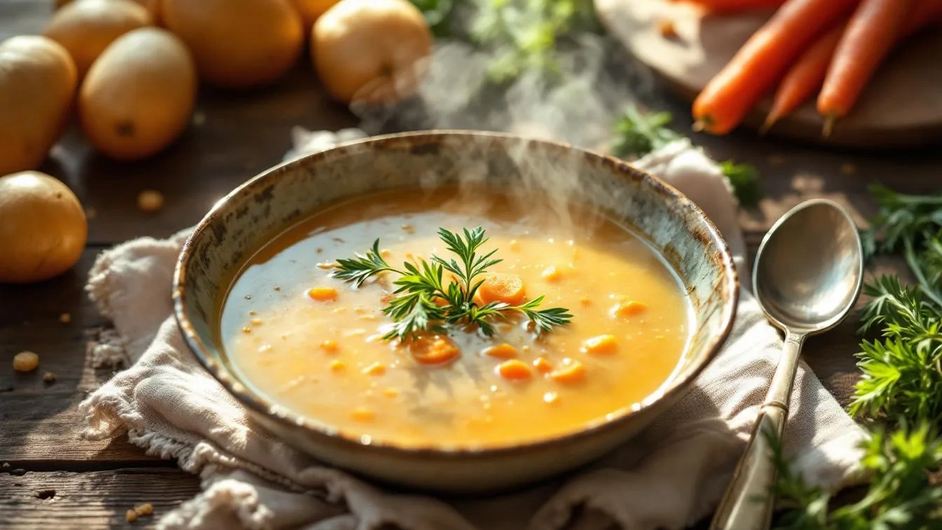 Brodo di patate e carote: l’unica cosa da mangiare oggi per resettare tutto