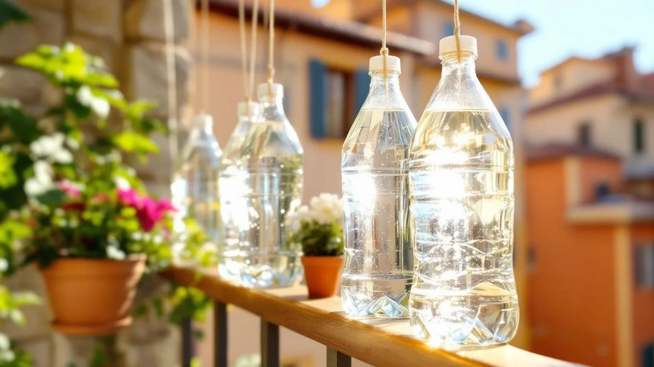 Perché appendere bottiglie con acqua e aceto sul balcone funziona davvero