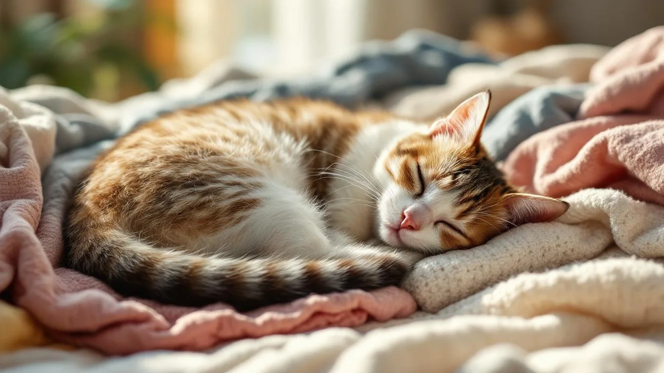 Perché il tuo gatto improvvisamente dorme sui tuoi vestiti