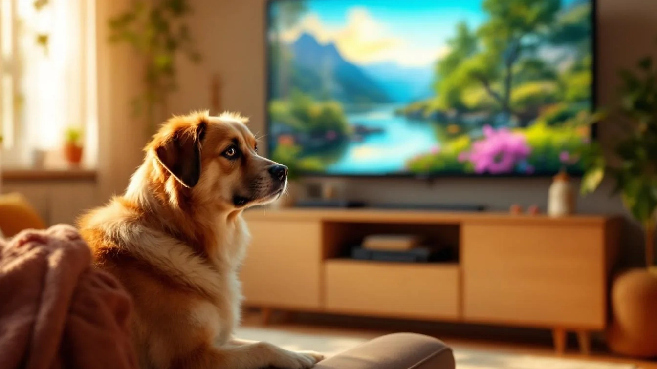 Perché lasciare la TV accesa al cane quando esci non lo calma davvero