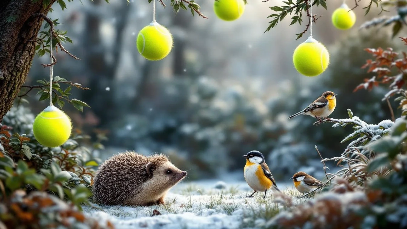 Perché le palline da tennis in giardino possono salvare uccelli e ricci questo inverno
