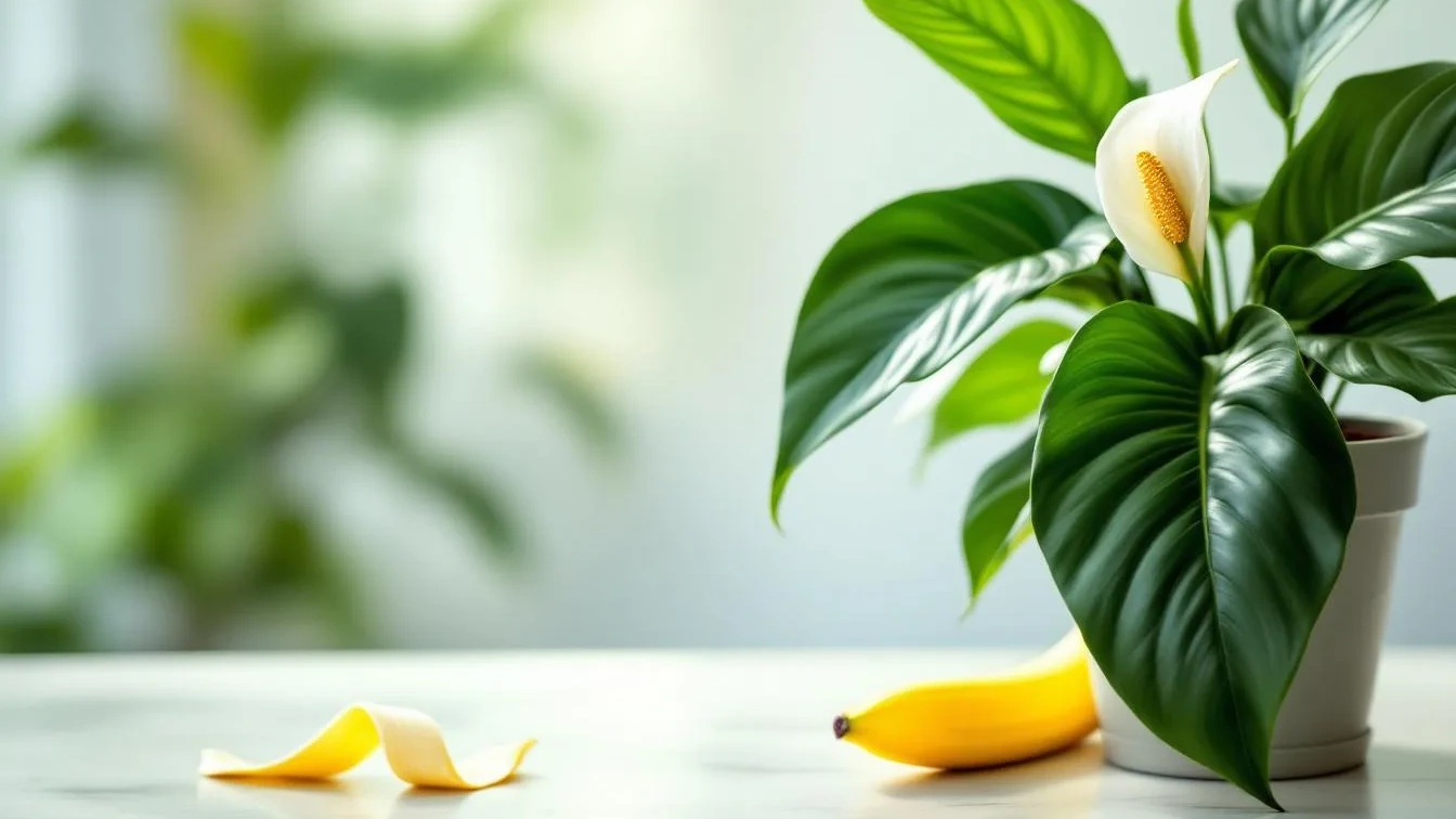 Perché questo trucco con la banana fa esplodere di fiori il giglio della pace