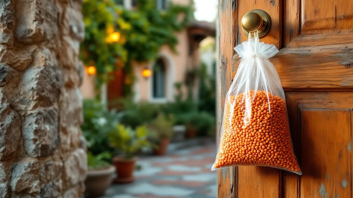 Perché sempre più persone appendono un sacchetto di lenticchie alla porta di casa